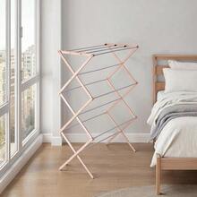 Household Essentials Clothes Drying Rack, Stabile Wood Frame With Slanted Feet, Smooth Vinyl Wrapped Rods, 23.8 Feet Of Hanging Space, Ready To Assemble, Flat Top, Natural - Natural/White Birch - View 4