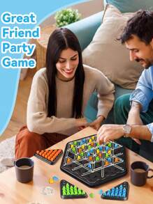 1 套 23 厘米/9 英寸随机颜色链条问答游戏，2-4 人游戏，成人家庭游戏，弹力带游戏，家庭之夜互动益智游戏，旅行棋盘游戏（不含游戏说明） - 彩色 - 查看 6