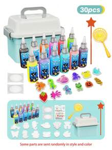 Children's HandmadeWater Water Baby Set,Magic Water ,23/30/32pcs DIY Magic Water Toy, Cultivate Children's Hands-OnAbility And Scientific Literacy, Girls' Game,Perfect Gift For Boys And Girls Aged 3+ Suitable For Summer Playtime With FriendsAnd Family,Back To School - Multicolor - View 12