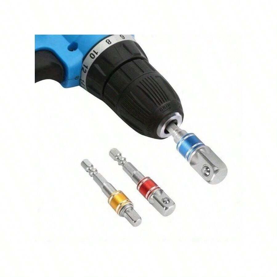 1 Pieza Adaptador de Enchufe de Taladro Extensión de Taladro de Impacto Barra de Adaptador de Enchufe de Broca 1/4 3/8 1/2 Tamaño Vástago Hexagonal Cabeza Cuadrada Broca