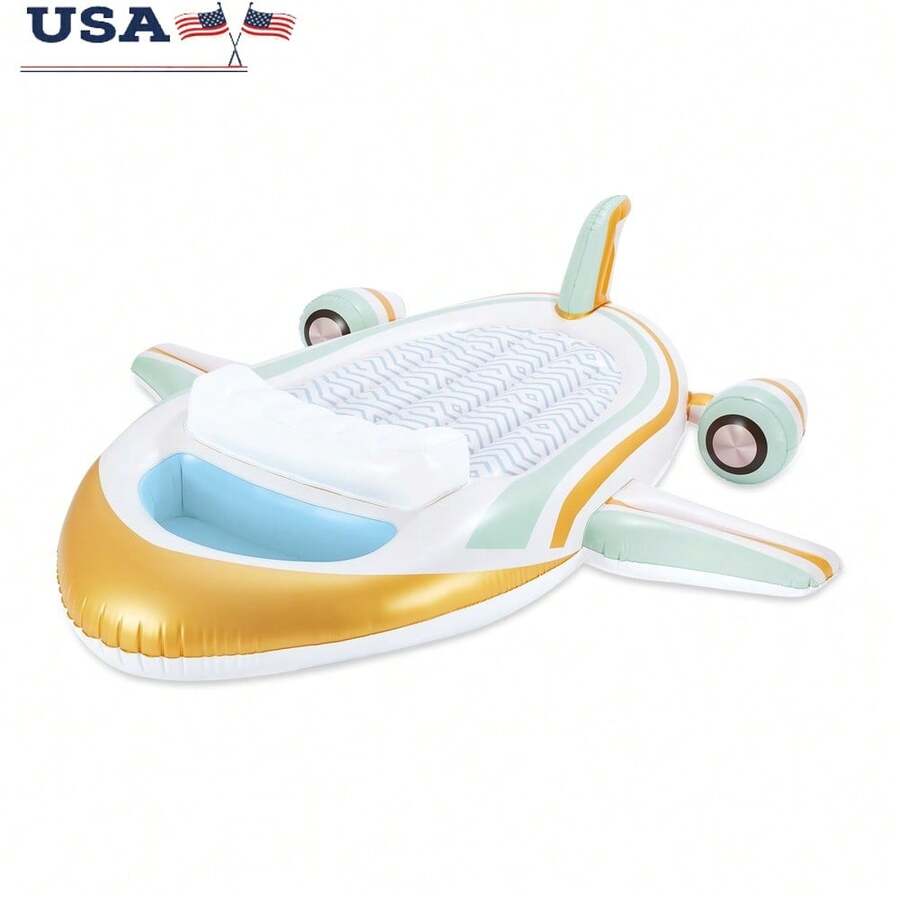 Inflatable Private Jet Float Pools Beaches Lakes Comfortable Cushioned Design Ice Holder Party Prop Durable Materials Repair - Nhiều màu - Xem 1