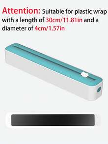 1个二合一厨房保鲜膜分配器，带切割器的塑料保鲜膜分配器，家用保鲜膜切割器，铝箔和保鲜膜切割盒，保鲜袋切割盒，带切割器，带滑动切割器的塑料保鲜膜分配器