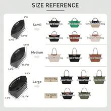 Organizador de bolso de mano con múltiples bolsillos de fieltro con cremallera y portavasos, adecuado para otoño/invierno - Gris - Ver 6