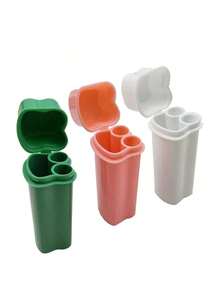 1pc Creative Flip-Top Cigarette Case With Integrated Lighter Storage, Portable Double-Slot Cigarette Box - 彩色 - 查看 8