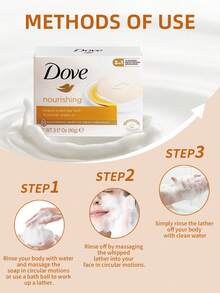 1pc 90g Dove Soap With Moroccan Argan Oil Formula, Deeply Nourishing & Moisturizing, Repairing Damaged & Dry Skin, Luxurious Bathing Soap Suitable For Daily Care Of Dry Skin - New 90g Moroccan Oil - View 4