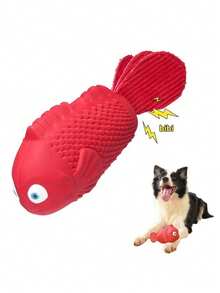 لعبة مضغ للكلاب على شكل سمكة الكلاون الحمراء لا تقهر - مطاط طبيعي متين، مناسبة للقضّاغين العنيفين، صوت تفاعلي لجذب الانتباه، رائعة للكلاب من الأحجام المتوسطة إلى الكبيرة، لعبة مضغ للقضّاغين العنيفين