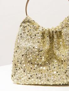 Bolso elegante para mujer, para fiesta de boda, bolso con lentejuelas, bolso para baile de graduación, accesorios para baile de graduación, artículos de boda, bolso elegante para mujer (patrón aleatorio)