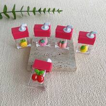 1支10毫升果汁造型唇彩管，唇彩包装容器，样品瓶，润唇膏管，口红可填充瓶，化妆品，便宜，房间装饰，梳妆台，旅行，卧室，化妆配件，赠品，旅行，廉价商品，旅行必备 - 玫紅色 - 查看 2