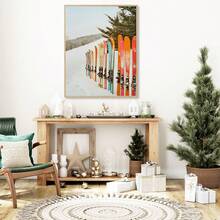 1 pezzo, Quadro da parete in tela, Decorazione da parete incorniciata, Sci moderno e colorato, Decorazione da parete per pista da sci, cartellone da sci invernale, Decorazione per la casa vintage con snowboard, Decorazioni natalizie, Decorazione natalizia con scena invernale e neve, Decorazione per camera, Decorazione per dormitorio, Decorazione per bagno, Decorazione per camera da letto, Decorazione per ufficio, Decorazione per soggiorno, Regalo per appassionati di sci - Multicolore - Visualizzare 8