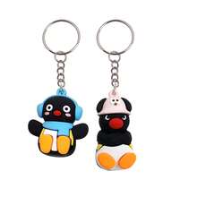 4pcs Cartoon 3D Penguin Style Keychain Set, Suitable For Back To School, Party, Holiday Small Car Accessories Bag Charm Letter Cute Goth Y2k Christmas Gift Ideas - Multicolor - View 4