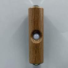 新款磁性壁灯可充电小夜灯智能运动传感器灯自粘式山坡双猫眼氛围灯适用于楼梯、室内、室外、阳台 - 1件裝壁燈木紋色 - 查看 7