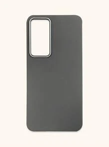 极简时尚白色/灰色/黑色仿皮纹理手机壳，防指纹，防水，防汗，纤薄柔软触感，兼容三星/型号 - 灰色 - 查看 51