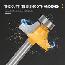 6.35mmShank Corner Rounding Over Router Bit With Bearing Wood Milling Cutter Tungsten Carbide For Woodworking Tool - Yellow - View 7