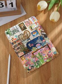 可爱动物图案平板电脑保护套,适用于 iPad 9.7/10.2/10.5/10.9/12.9/Pro 11(第十代)、Galaxy Tab S6 Lite 10.4、Kindle Paperwhite(第十二代,2024 年发布)、Kindle(第十一代,2022 年发布),柔软防震,带智能支架/自动唤醒/睡眠功能 - 彩色 - 查看 3