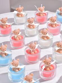 1 cái, Nến thơm hình gấu thủy tinh, Trang trí nhà cửa, Quà lưu niệm đám cưới, Quà lưu niệm sinh nhật đầu tiên và trăng tròn, Quà tặng cho bạn bè, Quà lưu niệm Giáng sinh tuyệt đẹp cho bạn bè và gia đình, Thích hợp để trang trí bàn và trang trí nhà cửa, Thêm không khí Giáng sinh cho tấm sáp thơm - Nhiều màu - Xem 9