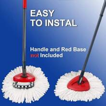 4 Pack Mop Head Replacement Compatible With O Cedar Mop Replace Head EasyWring 1Tank Microfiber Spin Mops Refills Easy Cleaning