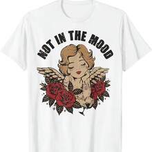 1 camiseta unisex "No tengo ganas para San Valentín" 180g 100% algodón - Blanco - Ver 6