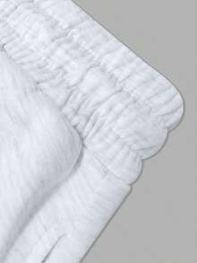 HESSEN 女士两件套，字母印花圆领短袖T恤和短裤，休闲宽松压纹图案T恤和短裤两件套，浅灰色短裤和T恤套装，适合假日、度假、派对、返校、复活节、母亲节等场合。 - 淺灰色 - 查看 7