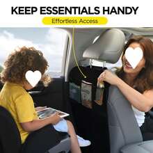 1 Peça Organizador de Armazenamento para Banco Traseiro de Carro com Bolsos, Protetor de Encosto de Assento Infantil