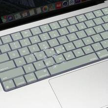 Keyboard Cover Skin Compatible With 15 Inch M3 A3114 M2 A2941/13.6 A3113 A2681/Pro 14/16 M4 M3 M2 M1, Midnight Green - 古董綠 - 查看 12