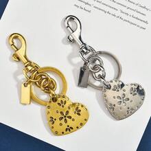 1 PC Exquisite Heart-Shaped Pendant Fashionable Keychain, Two-Color Choice For Ladies' Bag Pendant, A Gift For Friends Or Mothers - Vàng - Xem 6