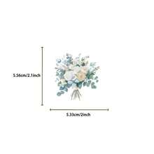 5Sets Bouquet Collection Transparent Stickers Decals, Reusable Stickers For Luggage, Laptop, Scrapbooking, Festive Decor - 5Sets - View 4