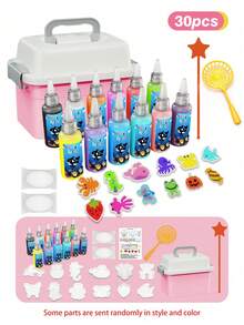 Children's HandmadeWater Water Baby Set,Magic Water ,23/30/32pcs DIY Magic Water Toy, Cultivate Children's Hands-OnAbility And Scientific Literacy, Girls' Game,Perfect Gift For Boys And Girls Aged 3+ Suitable For Summer Playtime With FriendsAnd Family,Back To School - Multicolor - View 8