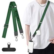 94-150cm Adjustable Nylon Lanyard Strap, Reflective Strip, Crossbody/Neck Strap, Compatible With All Smartphone Models, Multifunctional Stand, Anti-Drop, Lightweight Design