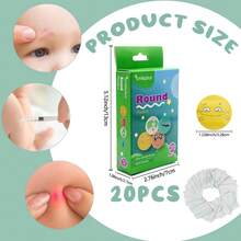 (1 Caja) Notas adhesivas con formas múltiples de PE, Curitas con diferentes patrones de dibujos animados, Vendajes de primeros auxilios, Yeso, Artículos esenciales para el hogar, viajes, campamentos, picnics, escalada y exploración, Curitas, Vendaje desechable, Pegatinas con cara de fantasma divertida