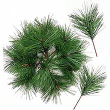 10/20/30pcs Simulated Pine Branches Paired With Realistic Pine Cones And Red Berry Evergreen Cedar Branches, Maintenance Free, Suitable For Christmas Trees, Wreaths, Decorative Wreaths, And Table Centerpieces - Christmas And Holiday Home Decor - Durable Plastic Material, Natural Appearance Design, Imitation Cedar Effect - Green - View 12