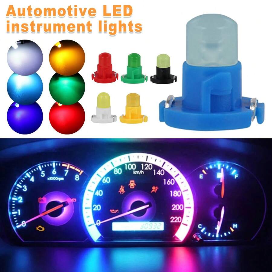 10PCS T3 Neo Wedge Car LED Bulbs Cluster Instrument Dash Climate Base Light - ice blue - View 1