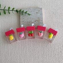 1支10毫升果汁造型唇彩管，唇彩包装容器，样品瓶，润唇膏管，口红可填充瓶，化妆品，便宜，房间装饰，梳妆台，旅行，卧室，化妆配件，赠品，旅行，廉价商品，旅行必备 - 玫紅色 - 查看 1