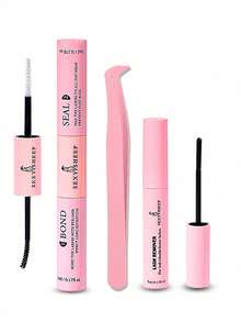 SEXYSHEEP 164pcs D-Curl Fluffy False Eyelashes Mixed Set, Curled, Lengthening, Volumizing Effect, Non-Shedding, Soft & Natural, 10-16mm Mixed DIY Lash Clusters, Natural Length & Density, Long-Lasting, DIY Eyelash Extension Kit Includes Glue, Sealant, Removal Tools & Tweezers, Suitable For Beginners, Home, Party, Music Festival - Black - View 11