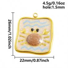 1pc/2pcs Luxury Delicate 304 Stainless Steel Electroplated Pendant Charms, Suitable For DIY Jewelry, Jewelry Making, Crafts - Ocean Life, Cherry, Flower Designs - Color - View 76