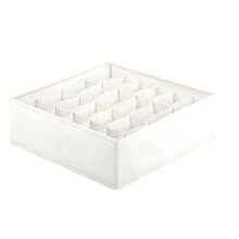 3件套抽屉分隔收纳架，20格衣柜收纳架和袜子收纳架，可收纳袜子、手帕、领带、腰带（灰色） - 灰色 - 查看 19