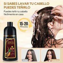 Black Color Shampoo For Gray Hair, Semi-Permanent Hair Color Shampoo For Men And Women, Herbal Ingredients, 3 In 1 100% Gray Hair Coverage Lasts 30 Days, 500ml/Ammonia Free/Natural Herbal Ingredients
