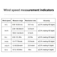 AM610 Digital Anemometer Handheld Wind Speed Meter LCD Display Wind Speed Tester Wind Chill Wind Speed Measurement