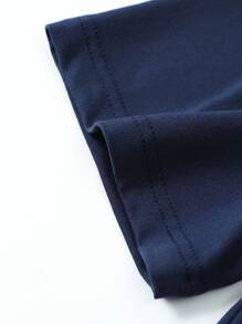 GRDR Men's Printed Crew Neck Short Sleeve T-Shirt And Drawstring Long Pants Casual Suit - Navy Blue - View 5