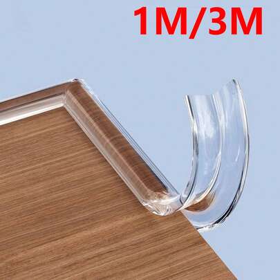 1/2pcs Transparent Edge Guard Bumper Strip 1m/3m For Home Wall, Window Sill, Table, Desk, Anti-Collision Softening Protector