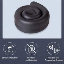 Tubo de aislamiento de espuma de 2m de longitud, aislamiento de tuberías de espuma, funda protectora para tubería, agarre de mango, unidad de aire acondicionado exterior HVAC, tubería de calefacción, grosor del aislamiento de 9mm, negro, diámetro interior 0.6cm/1.6cm/1.9cm/2.5cm/3.2cm