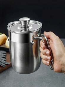 1pc Premium 304 Stainless Steel Egg Yolk Separator - Easily Separate Egg Yolk And Egg White, Convenient For Healthy Cooking And Baking, Convenient Breakfast Supplies, Family Dinner Supplies, Party Supplies