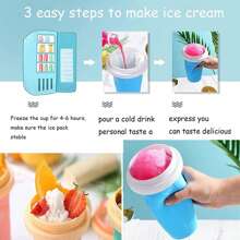 Slushy Maker Cup, Slushie Maker Cup Magic Frozen Ice Cream Cup Cooling Cup Double Layer Squeeze Cup, Homemade Milk Shake Ice Cream Machine, Convenient To Use, Fashionable Item