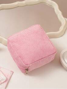 New Square Cosmetic Bag, Portable Compact Pouch, Sanitary Pad/Tampon Holder, Lipstick Case, Coin Purse, Touch Up Makeup Bag,Pouch,Makeup Pouch,Travel Essential - Multicolor - View 6