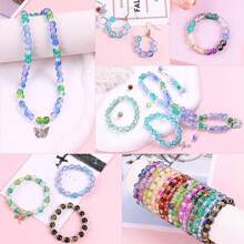 100pcs/200pcs 8mm Dual-Color Crackle Beads, Dual-Color Resin Beads For Handmade DIY Jewelry Accessories, Suitable For Bracelets, Necklaces, Earrings, Vases, Wishing Bottles, Filler