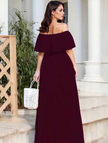 Women Maxi Dresses - Red Violet - View 4
