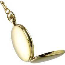 Smooth Vintage Pocket Watch With Chain (Gold)