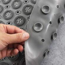 1pc PVE Material Round Crystal Suction Cup, Non-Slip, Vacuum Suction Massage Bath Brush, No Additional Accessories Needed, Round Carpet Bathroom Anti-Slip Mat, Toilet Shower Massage Foot Pad