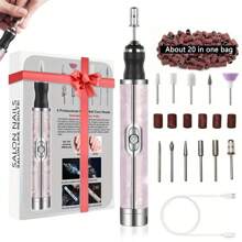 Type-C Ladegerät Nagelpflegemaschinen-Set, mit 11 Polierspitzen und 26 Schleifscheiben, tragbares elektrisches Maniküre- & Pediküre-Werkzeug, geruchlos langanhaltend Lithium-Akku, inklusive Nagelfeile und Nagelhautschiebers, unverzichtbar für Zuhause & Salon, tolles Geschenk für Frauen