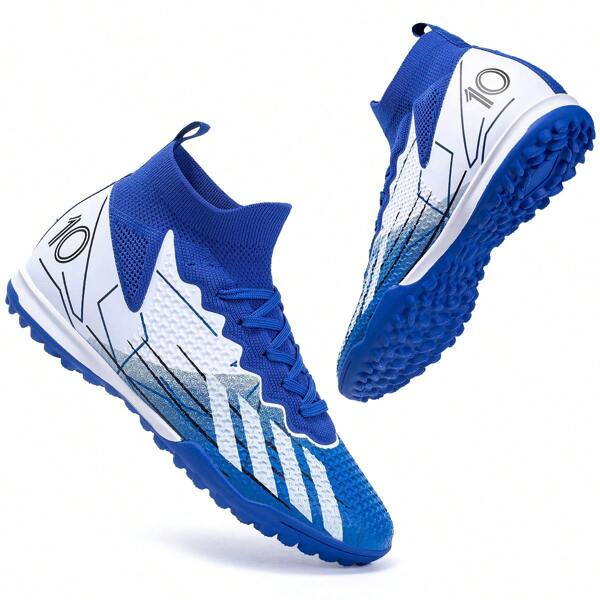Zapatos de fútbol para hombres y mujeres de alta punta para entrenamiento profesional de jóvenes, calzado de fútbol para césped, interior, exterior y terreno sólido.