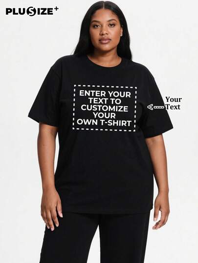 Anpassad t-shirt i plusstorlek med rund hals och motiv för husdjur, kan tryckas med hund- och kattmönster, damt-t-shirt med tryckmöjligheter – kan lägga till ditt foto (selfie/foto/vänfoto/älskarfoto/pojkvänfoto/parlogotyp/pojkvänslogotyp). Du kan också anpassa t-shirts med text för att fira fars dag och mors dag.